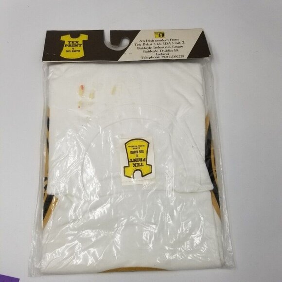 Vintage Traditional Craft Mens Guiness T Shirt L White Tex Print Ireland New - Picture 4 of 4